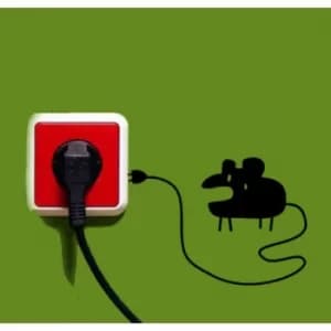 PRIZ-7 Black Decorative Wall Outlet Sticker