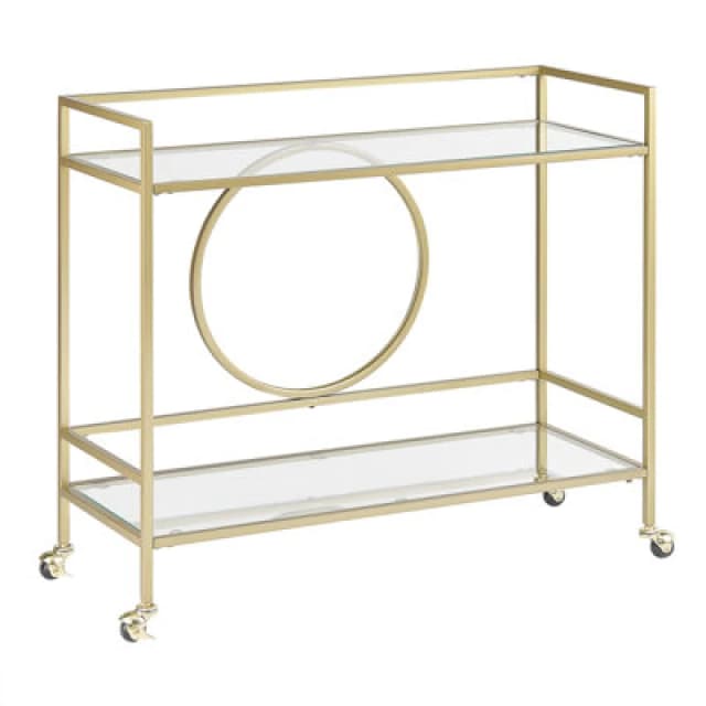 Beliani Kitchen Trolley Kerry Metal Gold