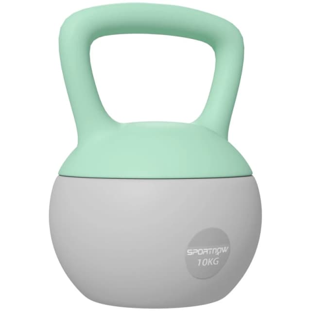 SPORTNOW 10KG Kettlebell with Soft Body Grey and Green, Grey A91-340V03GY