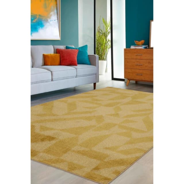 Homemaker Juno Geometric Gold 160x230 Rug, Gold JUNOGEOGOLD160