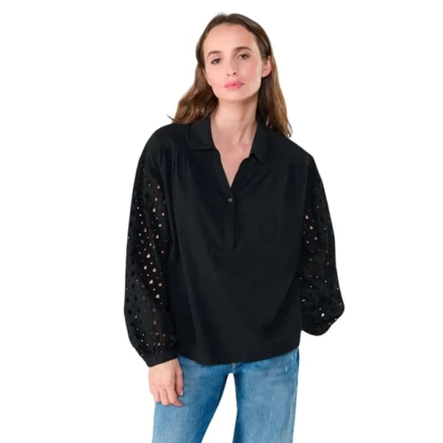 Le Temps des cerises Womens blouse Le Temps des cerises Cunca Noir Female XS