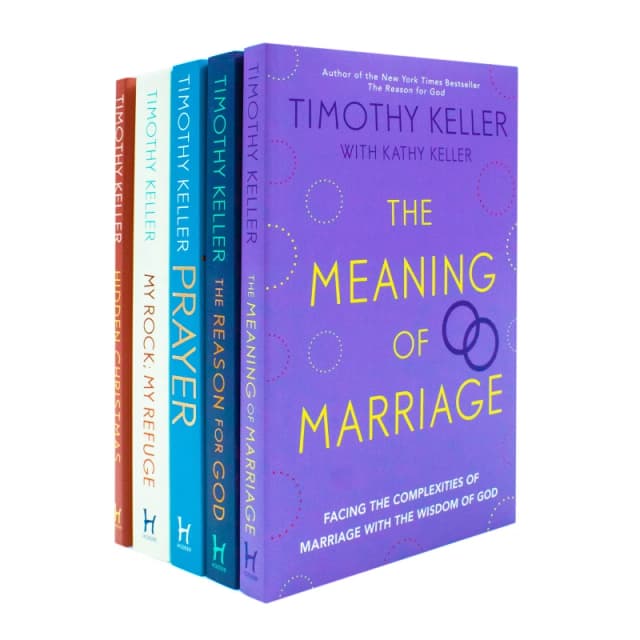 Timothy Keller 5 Book Collection Hidden Christmas Prayer My Rock My Refuge, The Reason for God, The Meaning of Marriage Timothy Keller Books