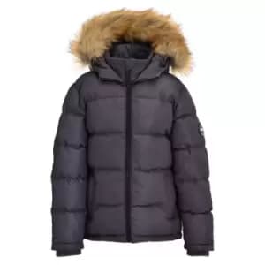 SoulCal Boys 2 Zip Bubble Jacket Junior - Grey