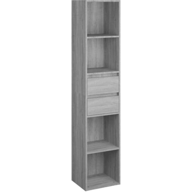 VIDAXL Book Cabinet Grey Sonoma 36x30x171cm Engineered Wood Vidaxl 8720286954522
