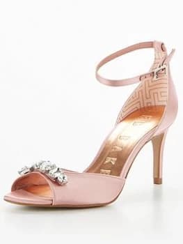 Ted Baker Embellished Crystal Sandal - Light Pink, Size 38, Women