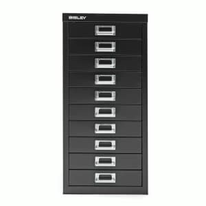 Bisley 10-Drawer Filling Cabinet - Black