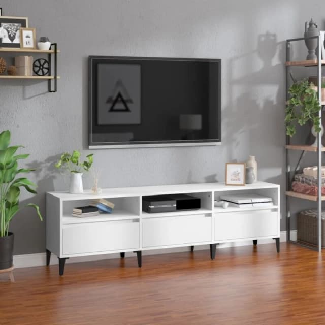 VIDAXL TV Cabinet White 150x30x44.5cm Engineered Wood Vidaxl 8720845878238