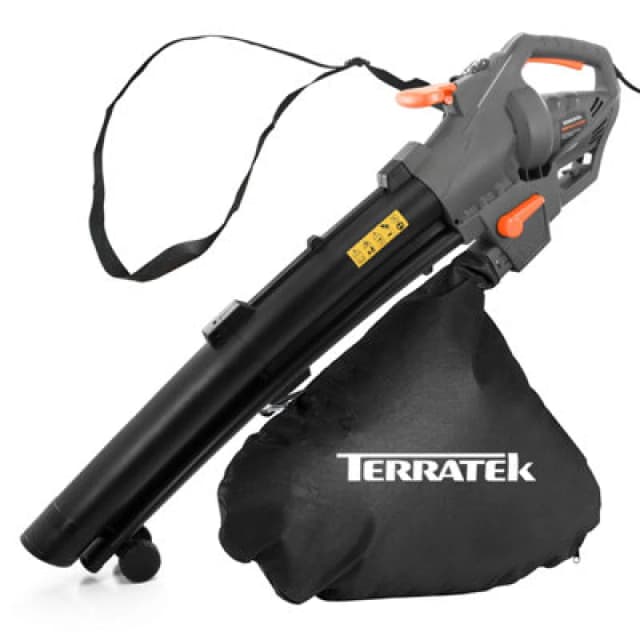 TERRATEK Outdoor Electric Leaf Blower Garden Vacuum & Shredder 3000W 35L Collection Bag - Terratek TGV3000