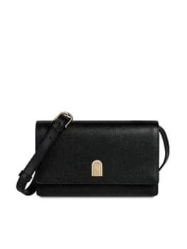 Furla 1927 Leather Crossbody Bag & Card Holder - Black