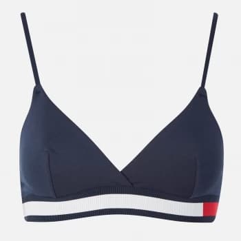 Tommy Hilfiger Womens Triangle Bra - Navy Blazer - S