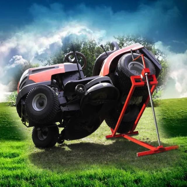 Gr8 Garden Lawn Ride on Mower Lifter Telescopic Jack for Garden Tractor Lift Ramp Max 400kg Orange