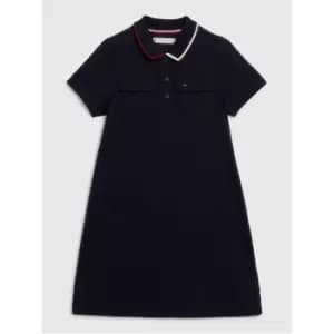Tommy Hilfiger Global Stripe Polo Dress S/S - Blue