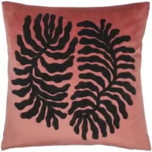 Maldive Tufted Palm Leaves Cushion Cover, Rustic Brown, 45 x 45cm - Furn