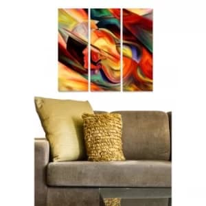 MDF225930193 Multicolor Decorative MDF Painting (3 Pieces)