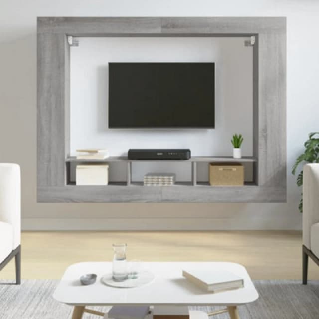 VIDAXL TV Cabinet Grey Sonoma 152x22x113cm Engineered Wood Vidaxl 8720845922122