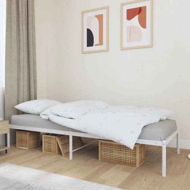 VIDAXL Metal Bed Frame without Mattress White 80x200cm Vidaxl 8720845721466