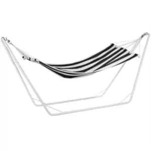 Hammock with Metal Frame Cream/Black 200x80cm