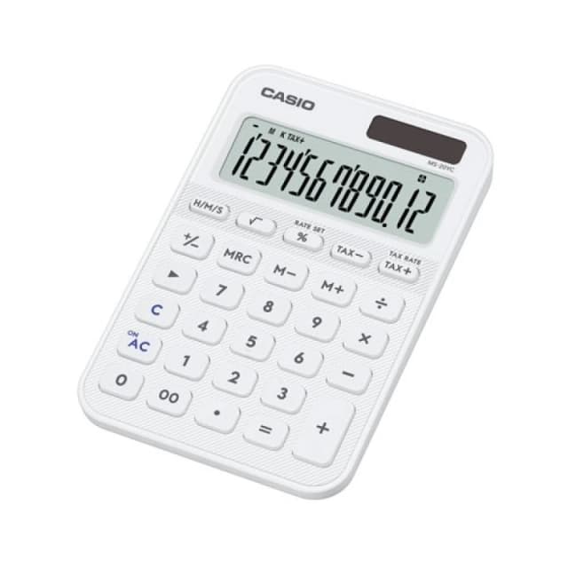 Casio Casio MS-20YC Mini Desk Calculator White MS-20YC-WE-W-EP MS-20YC-WE-W-EP