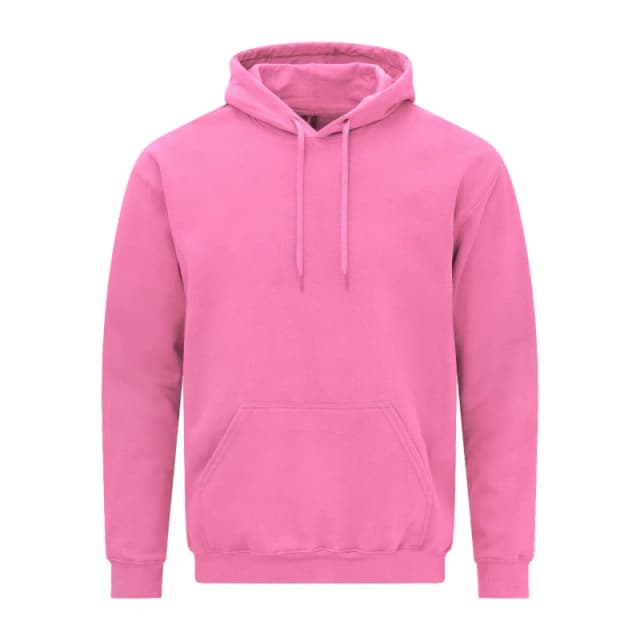 Gildan Mens Softstyle Fleece Midweight Hoodie in Pink Size: Small Pink Male S