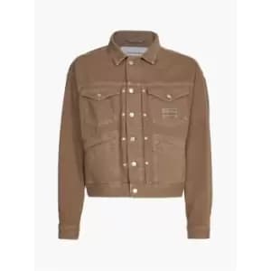 Calvin Klein Jeans Boxy Ovszd Archive Denim Jacket - Brown