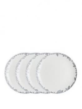 Monsoon Denby Fleur Set Of 4 Dinner Plates