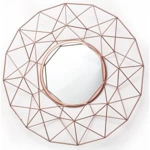 Geometric Mirror in Rose Gold 64cm