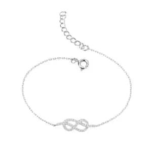 Theia Aithre Silver CZ Infinity Bracelet