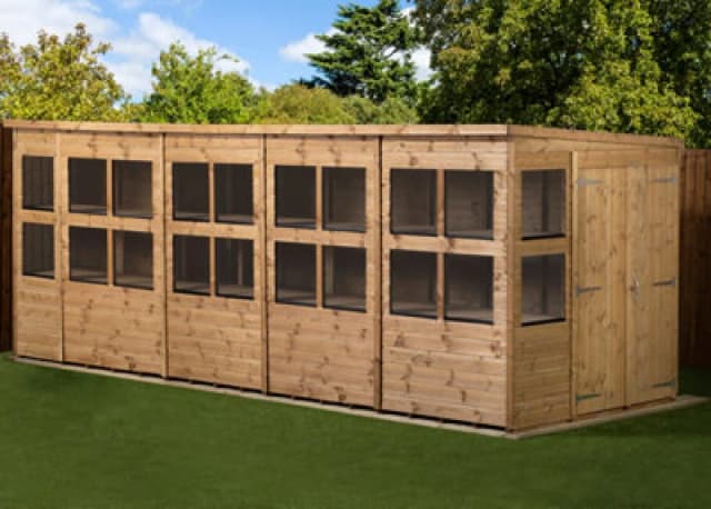 Empire Sheds Empire Pent Potting Shed 18X6 Double Door