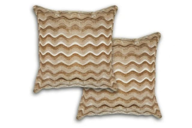Waves Cushion Cover In Gold Yellow