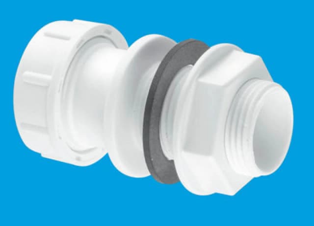McAlpine R4M 19/23mm Universal Multifit Straight Tank Connector White