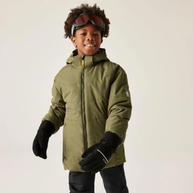 Dare 2b Unisex Kids Explorer Recycled Polyester Ski Insulated Waterproof Jacket Olive Green unisex 3-4yrs