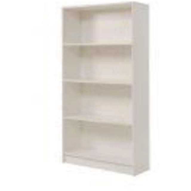 Timber Art Design 4 Tier Bookcase Tall Display Shelving Storage Unit Wood Furniture White