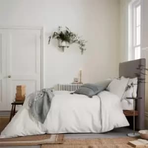 Bedeck of Belfast Eben Cotton Duvet Cover Set Chalk - White