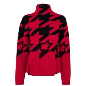 Ted Baker Emeliy Asymmetrical Knit Jumper - Red