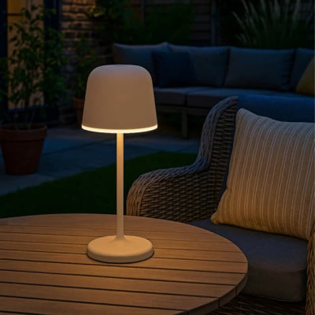 Eglo Mannera - S Portable Sandy-Coloured LED Outdoor Table Lamp