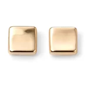 9Ct Yellow Gold Cube Stud Earring