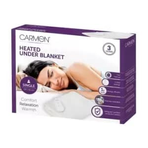Carmen Single Heated Under Blanket, white