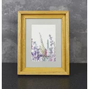 Summer Meadows Wooden Photo Frame Oak Effect 4x6"