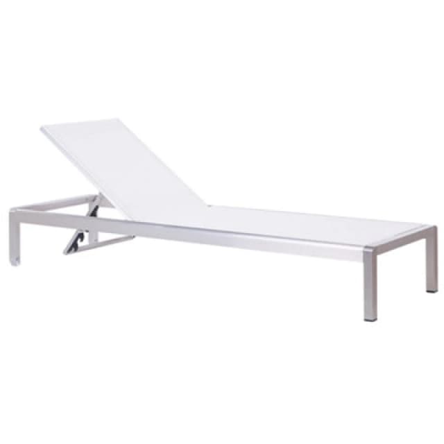 Beliani Sun Lounger Fossato Reclining Metal White