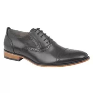 Goor Mens Capped Lace Oxford Brogue Shoes (10 UK) (Oxblood)