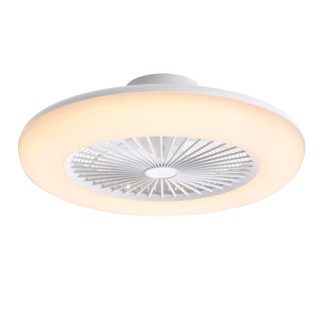 Kabinet UK Round LED Ceiling Light Fan with Remote Control Fans One size White 42397101000