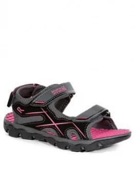 Regatta Childrens Kota Drift Sandals - Grey/Black/Pink