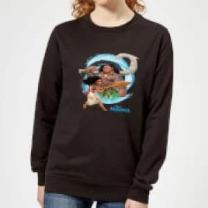 Moana Wave Womens Sweatshirt - Black