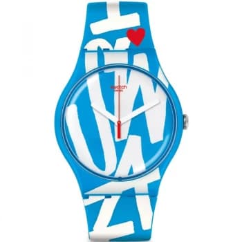Unisex Swatch New Gent - White In Blue Watch