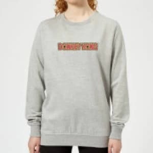 Nintendo Donkey Kong Distressed Womens Sweatshirt - Grey - L