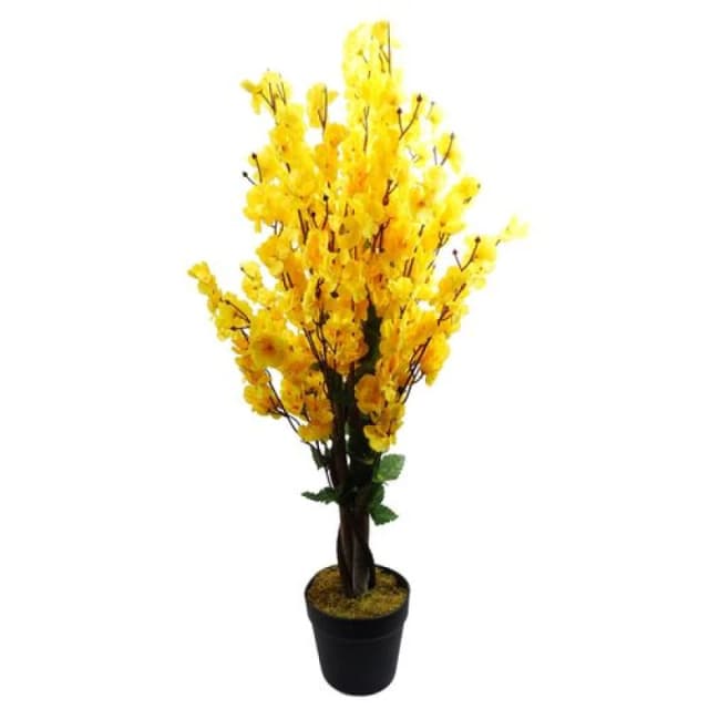 Leaf 90cm Artificial Yellow Blossom Tree