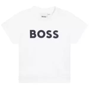 Boss Large Logo T-Shirt Mens - White