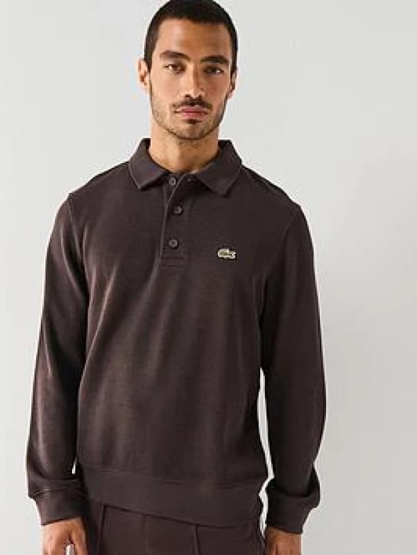 Lacoste Lacoste Polo Collar Sweat Brown - Lacoste - Size: S37 Brown Male S37 LA20101