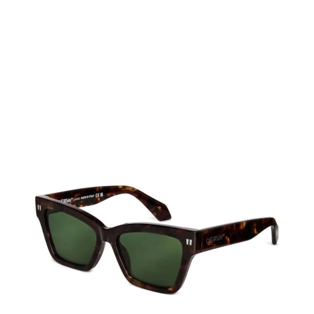 Off White Cincinnati 53 - Tortoise Shell Acetate Made in Italy Cat Eye Sunglasses 6055 Havana unisex One Size
