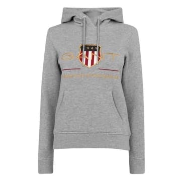 Gant Archive Shield Hoodie - Grey